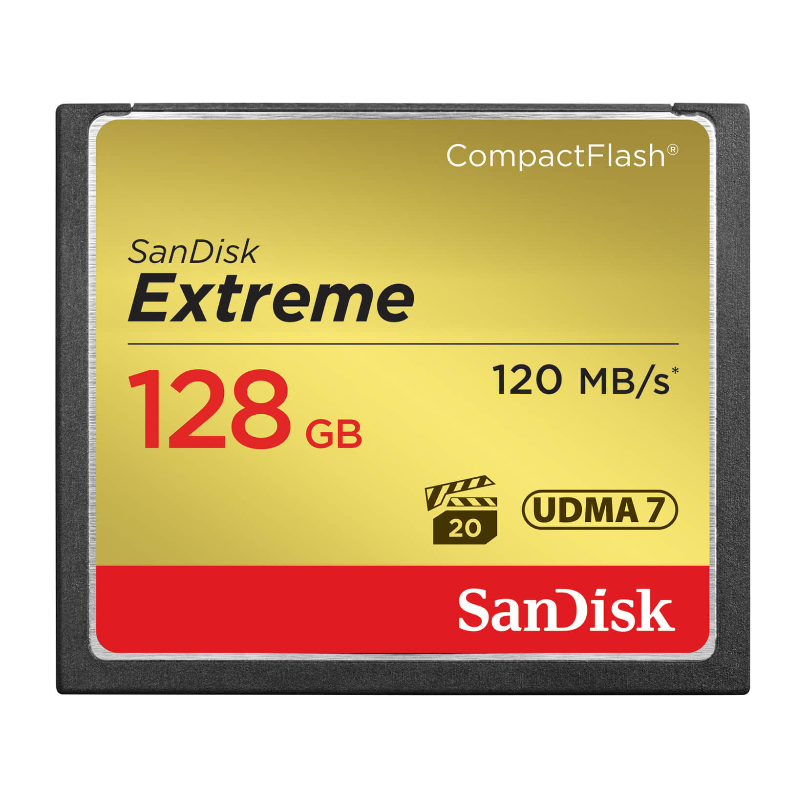 SANDISK Minnekort CF Extreme 128GB 120MB/s UDMA7