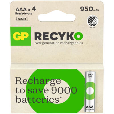 Paristo Recyko NiMH AAA HR03 950mAh 4-Pack