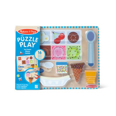 Palapeli Wooden Magnetic Puzzle Playset Ice Cream
