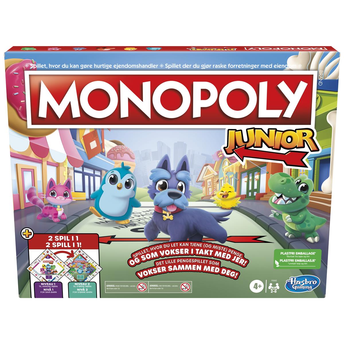 Lautapeli Monopoly Junior 2 Games In 1 (NO/DK) 