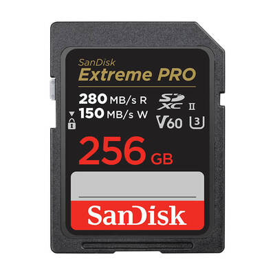 Extreme Pro 256GB 280MB/s V60 C10 UHS-II