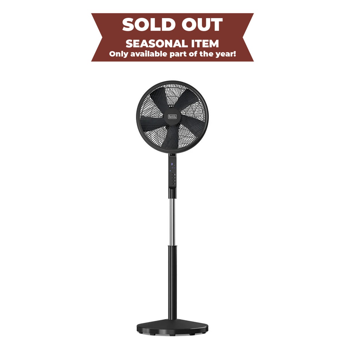 Gulvventilator 5 Blade Sort 50W