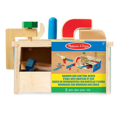 Rakennussarja Wooden Building Set Hammer and Saw Tool Bench