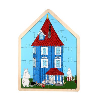 Palapeli 19 Pcs Wooden Framed Puzzle House