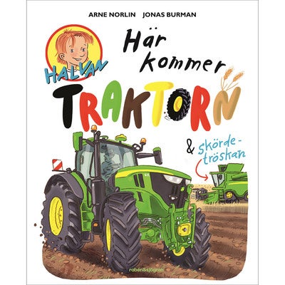 Här kommer traktorn och skördetröskan