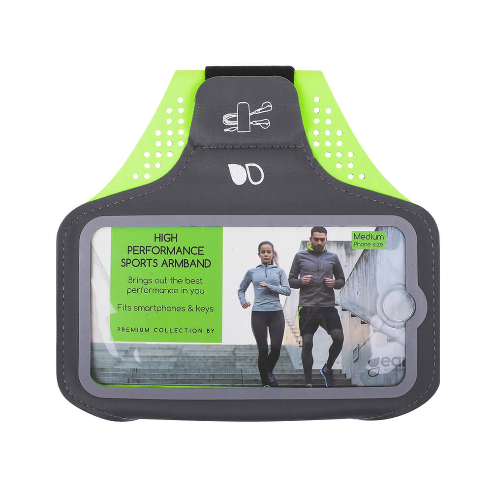 GEAR Sport Käsivarsikotelo Premium Universal Medium 6.1" Harmaa/Keltainen