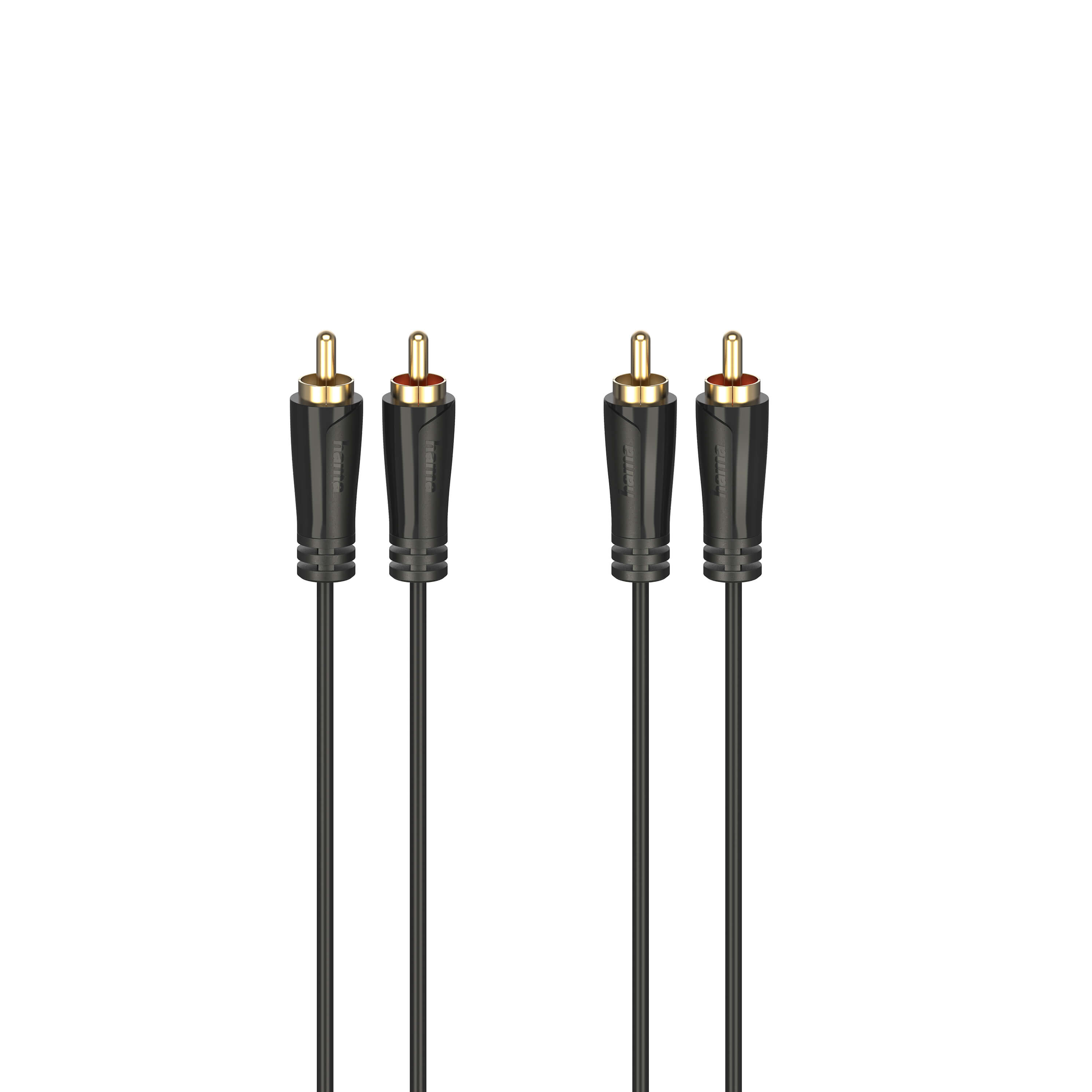 HAMA Audio Cable 2xRCA-2xRCA Gold Black 1.5m