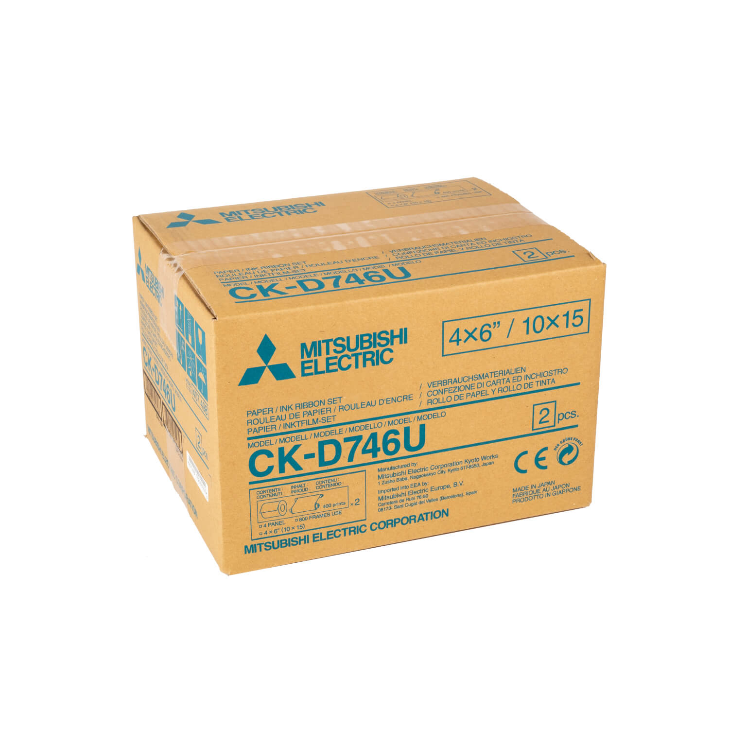 MITSUBISHI CK-D746U ID 2 rolls paper/ribbon 2x400