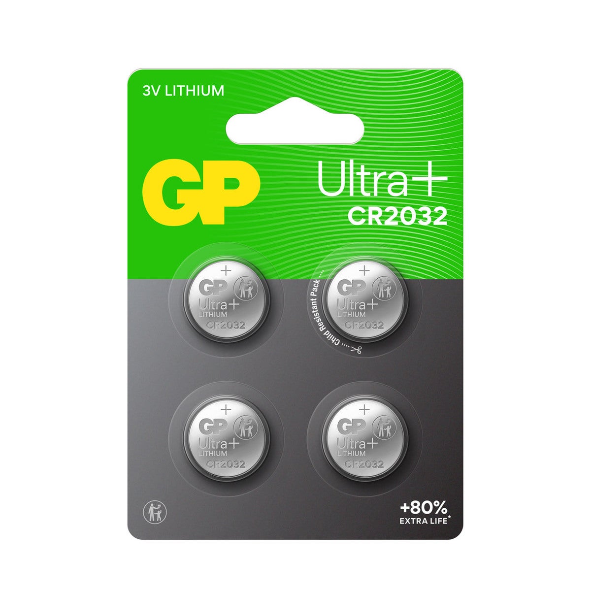 Coin Cell Lithium CR2032 4-Pack