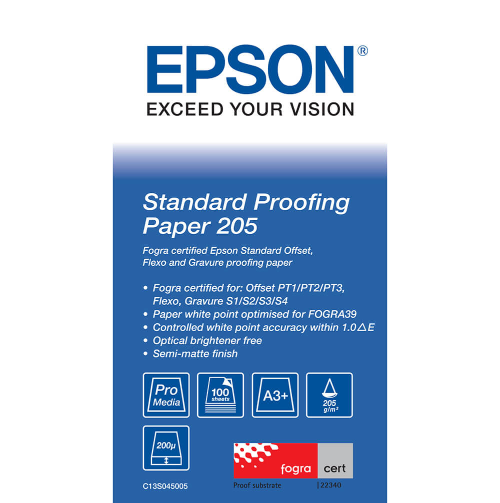 EPSON A3+ Standard Proofing Paper 205g, 100 sheets