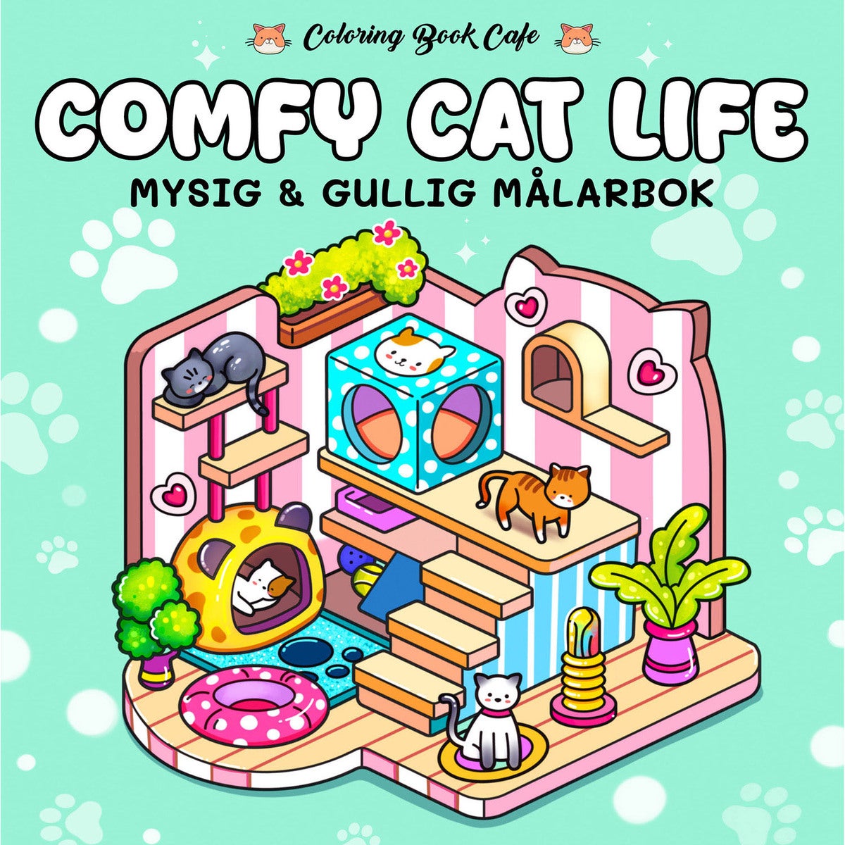 Målarbok: Cozy Comfy Cat Life